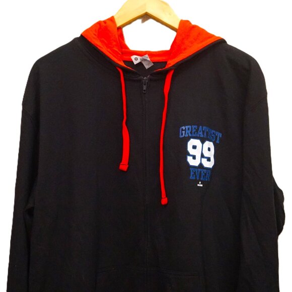 Next Level Black & Red Hoodie Jacket with “Greatest Ever 99” Large - Picture 2 of 6